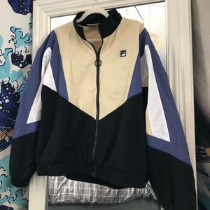 Fila geometric print windbreaker jacket